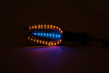 Гибкие синие поворотники с 34 светодиодами