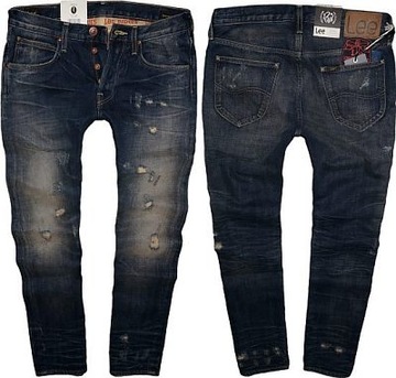 LEE DAREN jeansy slim vintage rozdarcia W30 L34