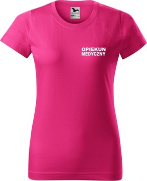 Koszulki T-shirt medyczne Opiekun Medyczny Malina