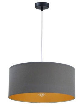LAMPA WISZĄCA SUFITOWA LED FI 60cm SZARO/ZŁOTY