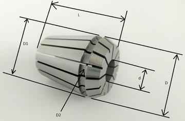 Цанга ER32 DIN6499 0,005 ЧПУ 5-4