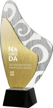 ELEGANCKA STATUETKA SZKLANA - KOLOR GRAWER - ETUI