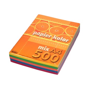 PAPIER KSERO A4 80G MIX KOLORÓW (500)