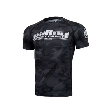 PIT BULL rash rashguard ALL BLACK CAMO SHORTSLEE M