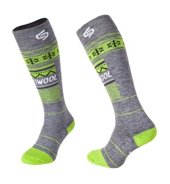 JJW MERINO WOOL TERMICZNE WEŁNIANE MEGA CIEPŁE SKARPETY NA NARTY 44 / 46