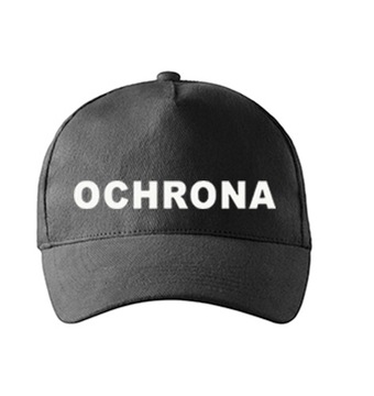 CZAPKA 307 OCHRONA czapka dla ochroniarza CZARNA