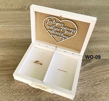 Коробка для обручальных колец с персонализированной графикой U33