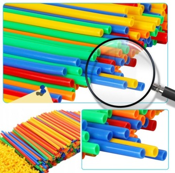 СТРОИТЕЛЬНЫЕ БЛОКИ, СОЛОМОЧКИ, ПАЛКИ, ТРУБКИ, 400 шт.