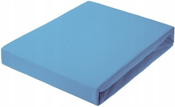 Niebieskie Prześcieradło na Gumkę Frotte 120x200cm