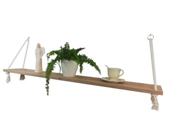 Wisząca półka na sznurku dąb sonoma 120 cm linach