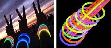 химический свет - БРАСЛЕТЫ - набор из 50 штук