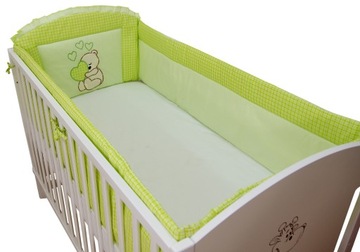 Ochraniacz dookoła łóżeczka 60x120 Serce ZIELONY