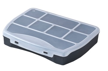 PATROL Organizer Domino 19 czarny komory pojemnik