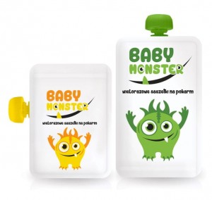 SASZETKI WIELORAZOWE BABY MONSTER 6 SZT 3+3