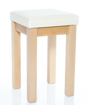 Taboret Drewniany ERGO stołek miękkie siedzisko