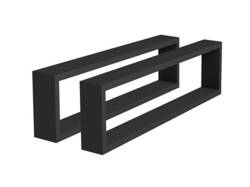 2x PODSTAWA MEBLA LOFT INDUSTRIAL ALU CZARNA 35x15