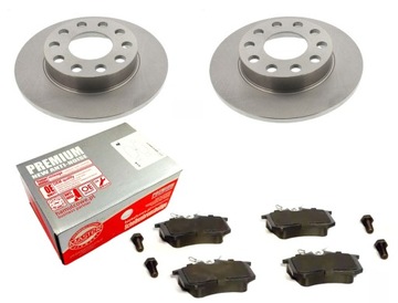 TARCZE 255x12 KLOCKI hamulcowe TYŁ AUDI A4 B6 B7