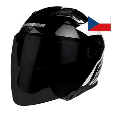OTWARTY KASK NA MOTOR DŁUGA SZYBA JET CASSIDA XS
