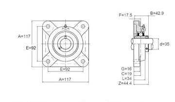 UCF207 Самоустанавливающийся подшипник в корпусе UCF 207