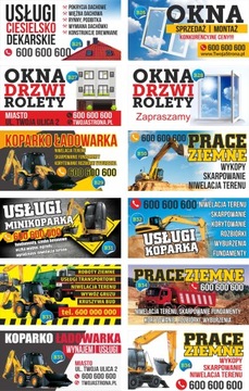 Реклама Рекламный баннер - Услуги мини-экскаватора