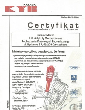 KYB TLUMIČ FORD P. MONDEO IV VOLVO S80 II V70 III XC70 1.6-3.2 03