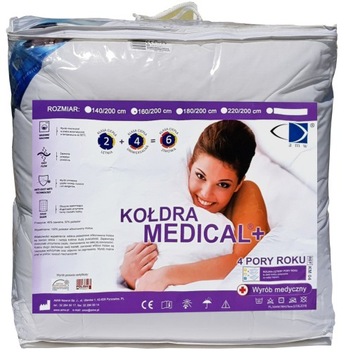 KOŁDRA 4 PORY ROKU 140X200 DLA DZIECKA ANTYALERGICZNA PIKOWANA BIAŁA