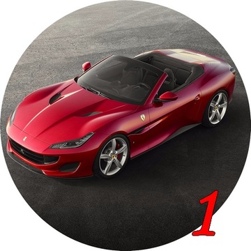 FERRARI GRUBY OPŁATEK NA TORT SAMOCHÓD AUTO wz1