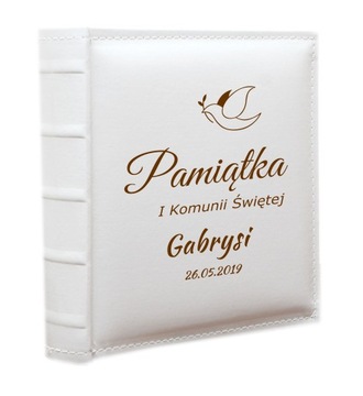 Album na ZDJĘCIA pamiątka Pierwszej KOMUNII Grawer