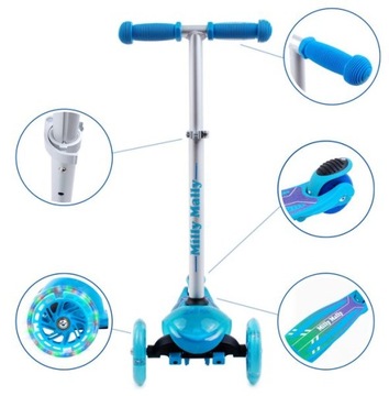 СКУТЕР MILLY MALLY ZAPP ТРЕХКОЛЕСНЫЙ СВЕТОДИОДНЫЙ СКУТЕР