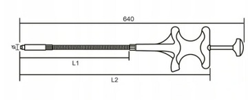 CHWYTAK GIĘTKI MAGNES LATARKA 570MM KING TONY 3w1