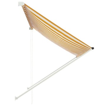 Складная маркиза vidaXL 300 x 150 см, желтый и белый