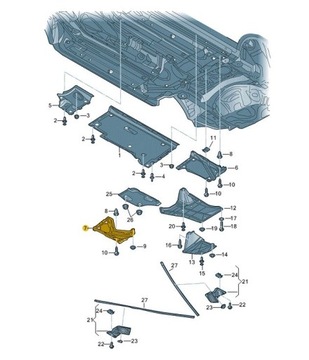 НИЖНЯЯ КРЫШКА ПОЛА ШАССИ AUDI A6 C7 ПРАВЫЙ ДИЛЕР