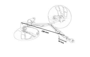 ЗЕРКАЛА ЗЕРКАЛО YAMAHA XV 125 250 500 535 VIRAGO
