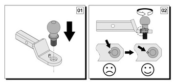 Штифт фаркопа США под отверстие 32x32 мм