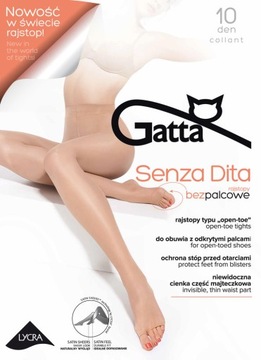 RAJSTOPY BEZPALCOWE GATTA SENZA DITA 10 DEN 3