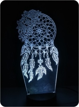 Lampka nocna LED 3D Hologram Łapacz snów