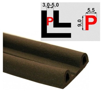 ПРОКЛАДКА ОКОННАЯ РЕЗИНОВАЯ САМОКЛЕЯЩАЯСЯ 9x6 БЕЛАЯ