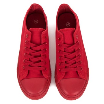 CZERWONE TRAMPKI TENISÓWKI ALL RED R.36