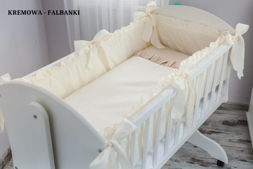 Комплект постельного белья из 6 предметов с рюшами для колыбели