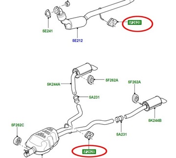 РЕЗИНОВАЯ ПОДВЕСКА ДЛЯ ВЫХЛОПНОЙ ВОДЫ DISCOVERY 3 RANGE ROVER SPORT