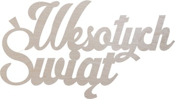 Wesołych świąt napis