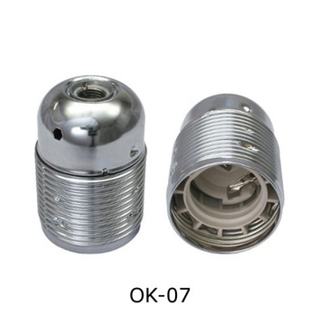 E27 ЛАМПА КРЫШКА ЛАМПЫ, ХРОМИРОВАННАЯ СЕРЕБРЯНАЯ