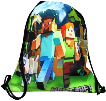 WOREK PLECAK MOCNY torba szkolna MINECRAFT