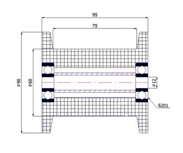 РОЛИКОВЫЙ РЕМЕНЬ КАБЕЛЬ ПРОФИЛИРОВАННЫЕ РОЛИКИ с 90 отверстиями 12 мм
