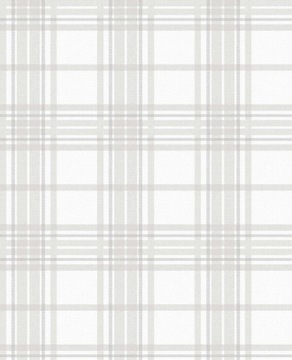 BIAŁA TAPETA WINYLOWA BEŻOWA KRATKA TAPETY ŚCIENNE