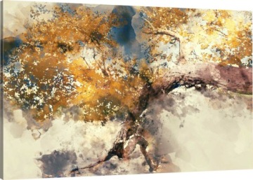 OBRAZ NA PŁÓTNIE DRZEWO ABSTRAKCJA 120x80 980 WZ
