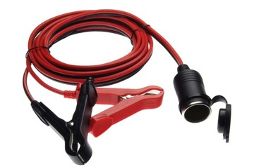 Gniazdo zapalniczki na krokodylki z kablem 16AWG