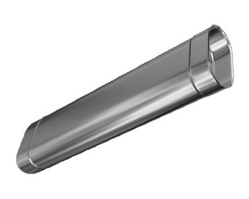 WKŁAD RURA 1mm OWALNA 120x220 1m ŻARO-KWASOODPORNA