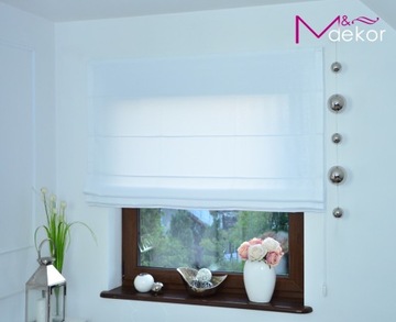 БЕЛАЯ ГЛЯНЦЕВАЯ РИМСКАЯ ШТОРА