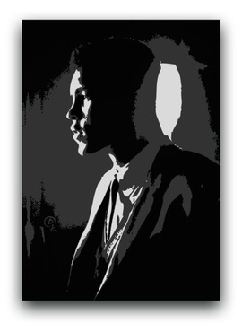 MUHAMMAD ALI - OBRAZ 80x60 - canvas plakat bokser